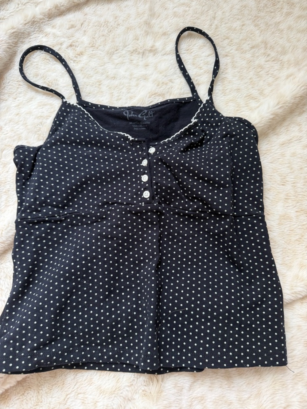 John Galt Brandy Melville polka dot tank top